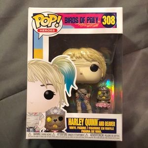 DC Birds of Prey Harley Quinn and Beaver 308 Funko Pop